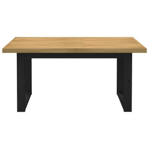 Mesa comedor NOAIN patas forma U madera maciza pino 160x90x75cm H