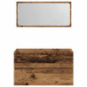 Mueble de baño con espejo de madera antigua madera ingeniería 4