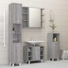 Set de armario de baño 4 pzas madera contrachapada gris sonoma 1