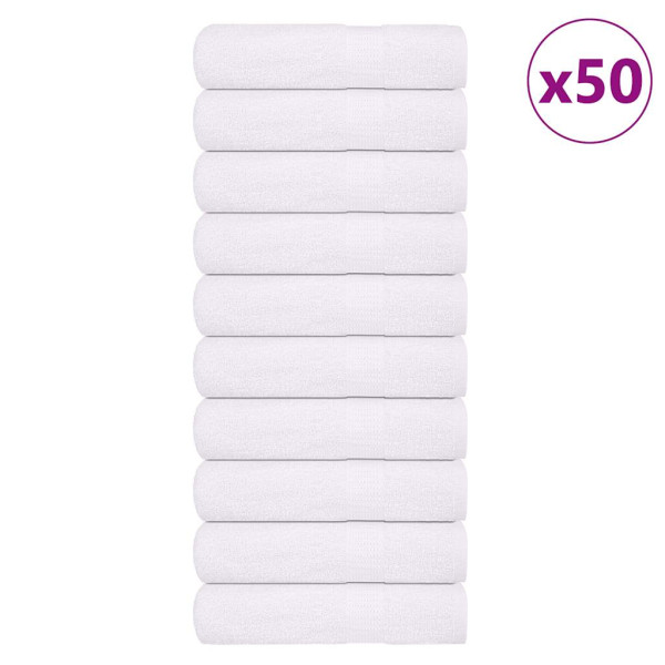 Toallas de mano 50 piezas blanco 50x100cm 360 g/m² 100% algodón D