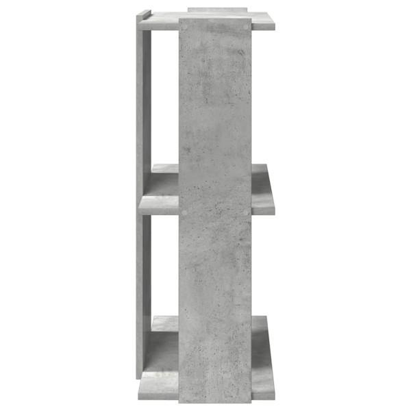 Estante 3 camadas betão 60x30x80 cm madeira trabalhada cinzento M 5