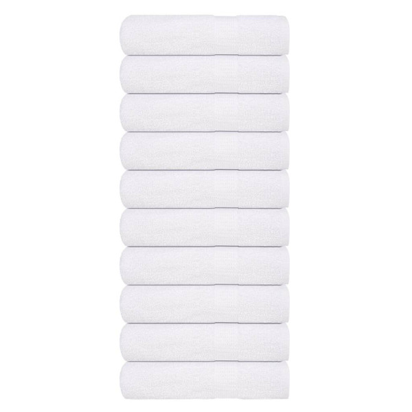 Toallas de invitados 10 uds 100% algodón blanco 70x140cm 360gsm D