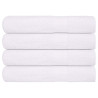 Toallas de sauna 4 uds 100% algodón blanco 80x200 cm 360 gsm 1