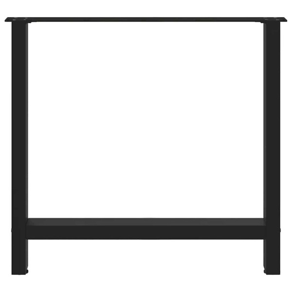 Pés para mesa de jantar pretos 2 peças 70x(72-73) cm aço M 5