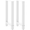 Patas de mesa de centro acero blanco 2 uds 50x(90-91) cm 1