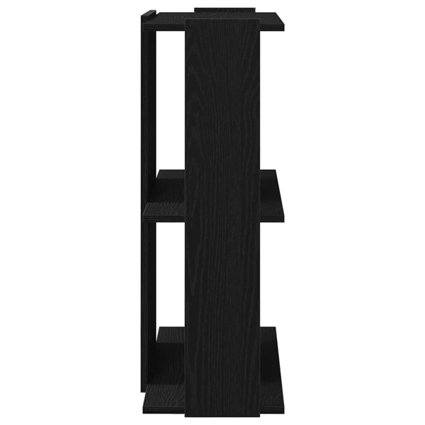 Librería de 3 estantes madera de ingeniería negro 60x30x80 cm M 5