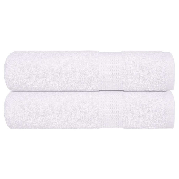 Toallas de mano 2 piezas blanco 50x100 cm 360 g/m² 100% algodón D