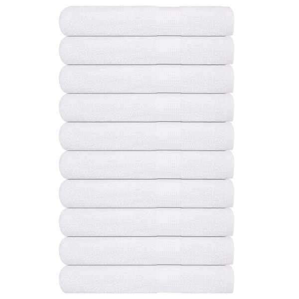 Toallas de sauna 10 uds 100% algodón blanco 80x200 cm 360 gsm D