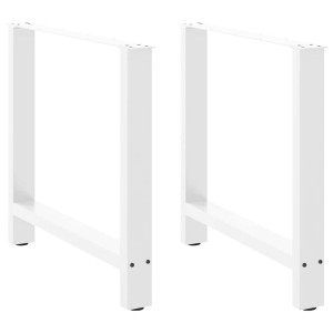 Pés para mesa de jantar . 2 peças. 70x(72-73) cm. branco. aço H