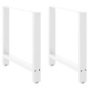 Pés para mesa de jantar . 2 peças. 70x(72-73) cm. branco. aço 2