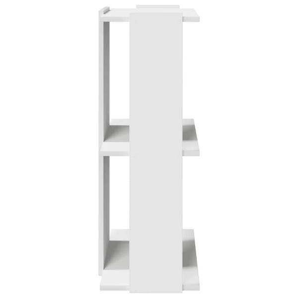 Estante de 3 camadas 60x30x80 cm madeira trabalhada branco M 5