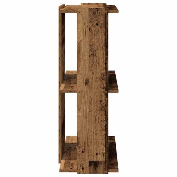 Estante c/ 3 prateleiras derivados de madeira cor madeira velha M 5