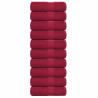 Toalhas de bidé 10 pcs 30x50 cm 360 gsm 100% algodão bordô 1