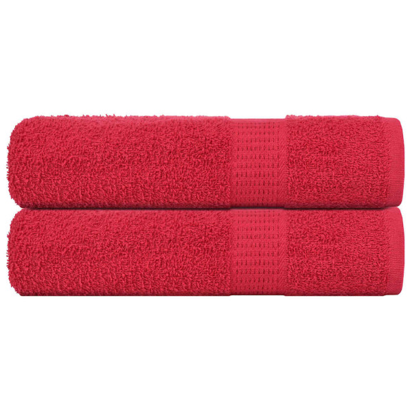 Toallas de baño 2 uds rojo 100x150 cm 360 gsm 100% algodón D