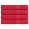 Toalhas 4 pcs 100x200 cm 360 gsm 100% algodão vermelho 1
