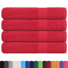 Toalhas 4 pcs 100x200 cm 360 gsm 100% algodão vermelho 2