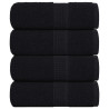 Toallas de jabón 4 uds negro 30x30 cm 360 gsm 100% algodón 1