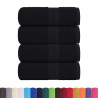 Toallas de jabón 4 uds negro 30x30 cm 360 gsm 100% algodón 2