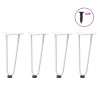 Patas de mesa tipo horquilla 4 uds acero macizo blanco 30 cm 1