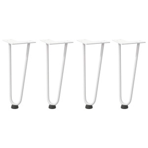 Tabela pernas garfo tipo 4 pcs branco aço sólido 30 cm H