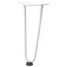 Tabela pernas garfo tipo 4 pcs branco aço sólido 30 cm 4