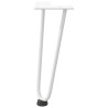 Patas de mesa tipo horquilla 4 uds acero macizo blanco 30 cm 5