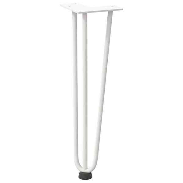 Pernas de grampo para mesa de centro 4 peças. branco. 42 cm. aço maciço M 4