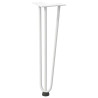 Pernas de grampo para mesa de centro 4 peças. branco. 42 cm. aço maciço 4