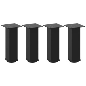 Patas para mesa de centro 4 uds acero negro 30-32 cm H