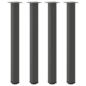 Patas para mesa de centro 4 uds acero antracita 90-92 cm H