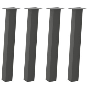 Pés de mesa de console 4 peças antracite 72 cm aço H