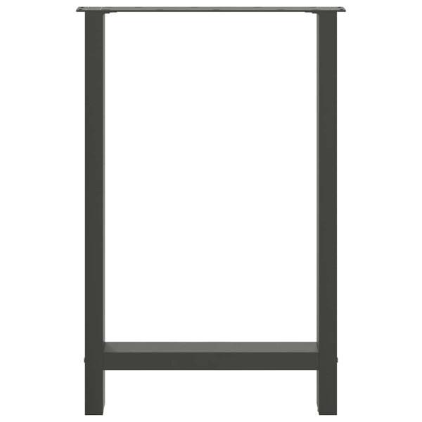 Pernas de mesa de centro em aço antracite 2 unidades 60x(90-91) cm M 5