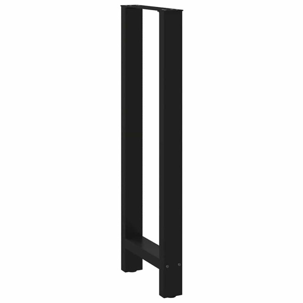 Pernas de placa de aço preto 2 pcs 40x(110-111) cm M 4