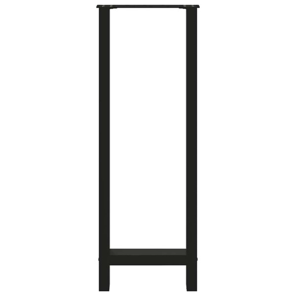 Pernas de placa de aço preto 2 pcs 40x(110-111) cm M 5