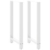 Patas de mesa de centro acero blanco 2 uds 60x(110-111) cm 1