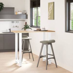 Patas de mesa de centro acero blanco 2 uds 60x(110-111) cm H