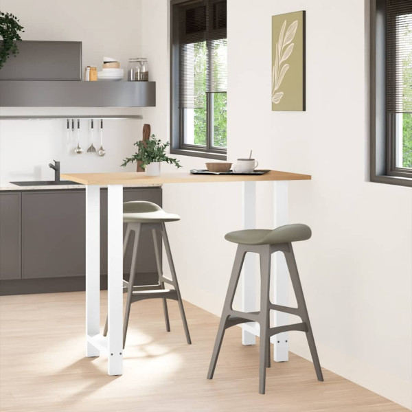 Patas de mesa de centro acero blanco 2 uds 60x(110-111) cm M 2