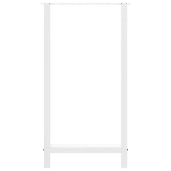 Pés de placa de aço branco 2 pcs 60x(110-111) cm M 5