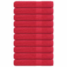 Toalhas de sauna 10 pcs 80x200 cm 360 gsm 100% algodão vermelho 1