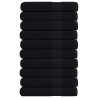 Toallas de sauna 10 uds 100% algodón negro 80x200 cm 360 gsm 1