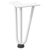 Pernas de grampo para mesa de centro 4 peças. branco. 20 cm. aço maciço 4