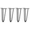 Patas de mesa tipo horquilla 4 uds acero macizo antracita 30 cm 2