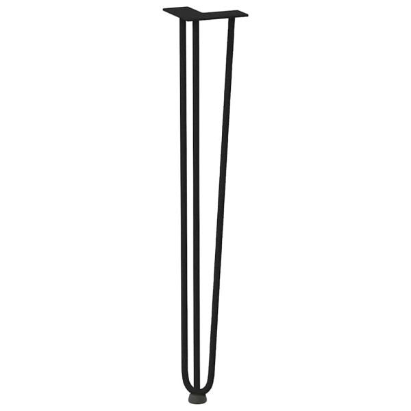 Pernas de grampo para mesas de console para mesa de console 4 peças Preto 72 cm Aço maciço M 4