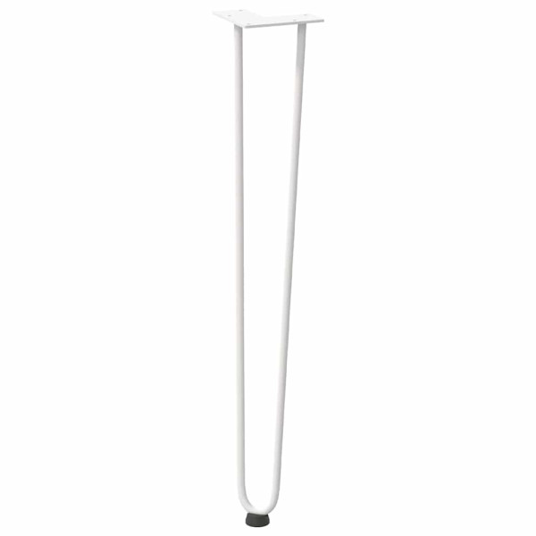Patas de mesa tipo horquilla 4 uds acero macizo blanco 72 cm M 4