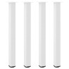 Pés para mesa de bar 4 peças. branco. 90-92 cm. aço 2