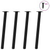 Pés de mesa de console 4 peças. preto. 72 cm. aço 1