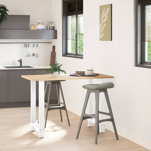 Patas de mesa de centro acero blanco 2 uds 60x(90-91) cm M 2