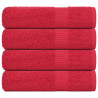 Toallas de mano 4 uds rojo 50x100 cm 360 gsm 100% algodón 1