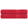 Toalhas 2 vermelho 100x200 cm 360 gsm 100% algodão 1