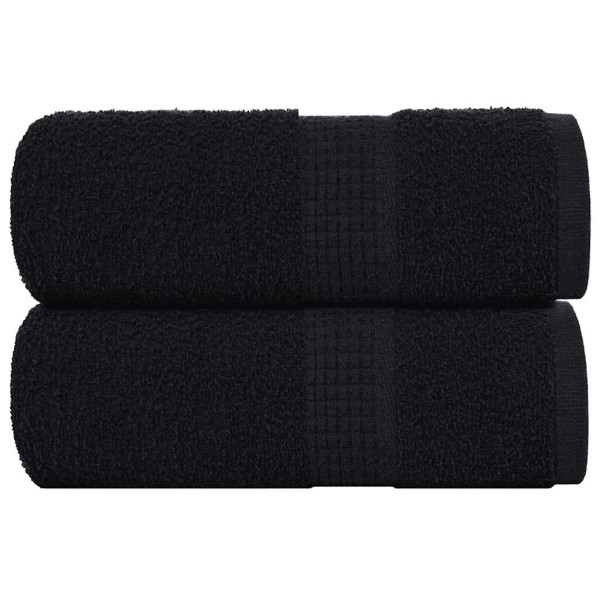 Toallas de jabón 2 uds negro 30x30 cm 360 gsm 100% algodón D